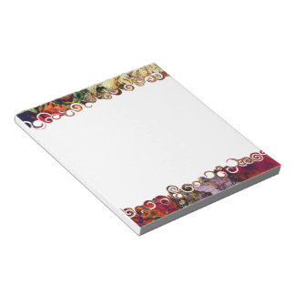 Abstract Evening Red, Cream & Midnight Notepad