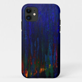 "Abstract Evergreens" Blue iPhone5 Case