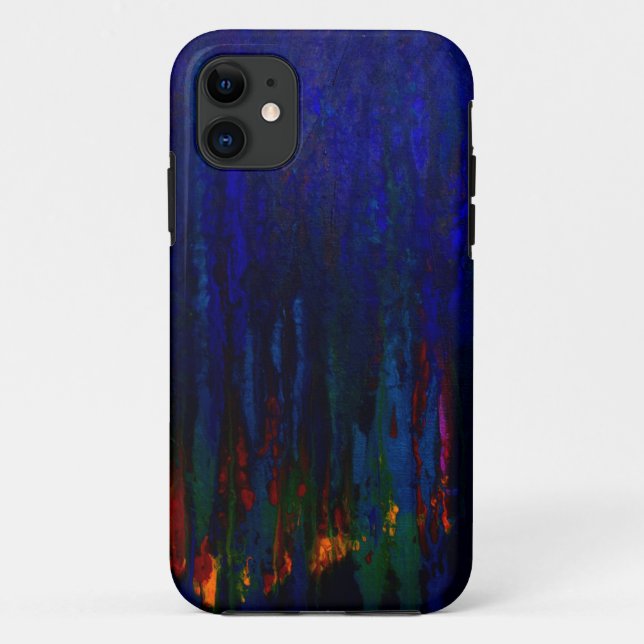 "Abstract Evergreens" Blue iPhone5 Case (Back)