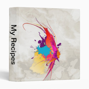 Abstract Exotic Butterfly Paint Splatters Binder