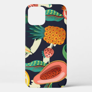 Abstract Exotic Fruits: Textured Seamless iPhone 12 Case