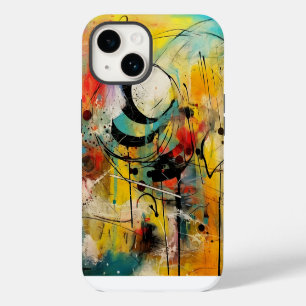 Abstract explosion of vibrant colours and dynamic iPhone 14 case