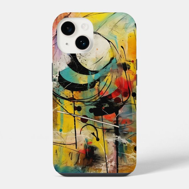 Abstract explosion of vibrant colours and dynamic  iPhone case (Back)