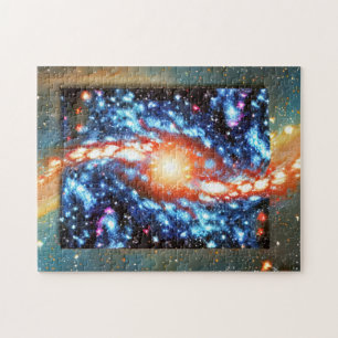 Abstract explosive and angry vivid cosmic burst jigsaw puzzle