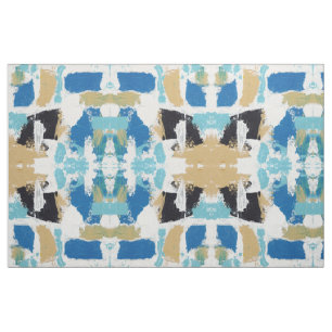 Abstract Expression #6(Large) by Michael Moffa Fabric