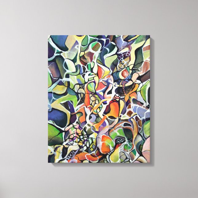 Abstract Expressionism Chaos Theory Watercolor Canvas Print (Front)