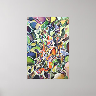 Abstract Expressionism Chaos Theory Watercolor Canvas Print