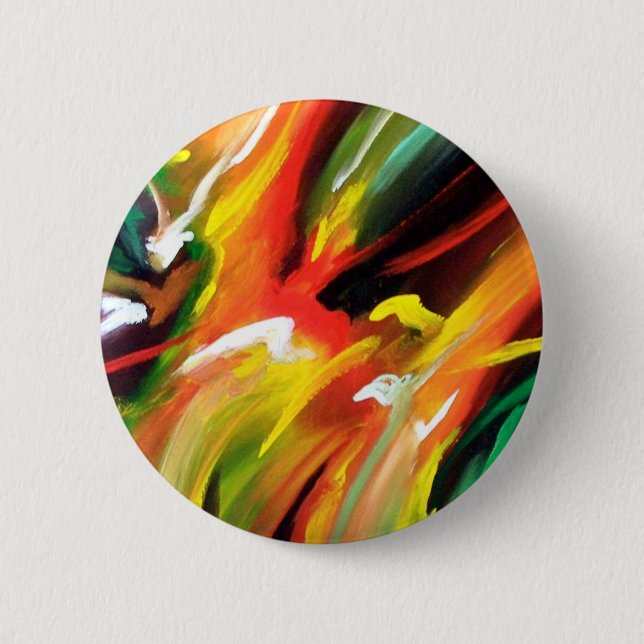 Abstract Expressionism Painting 2 Inch Round Button (Front)
