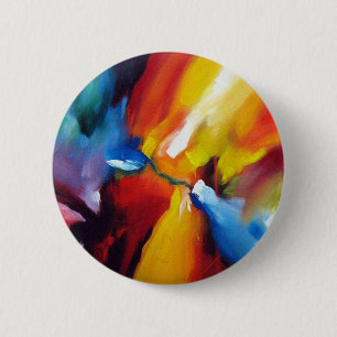 Abstract Expressionism Painting 2 Inch Round Button