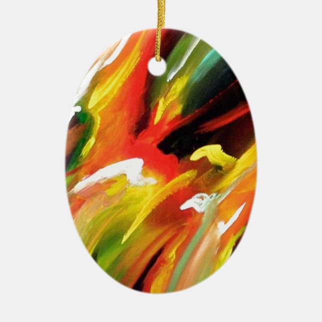 Abstract Expressionism Painting Ceramic Ornament (Front)