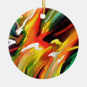 Abstract Expressionism Painting Ceramic Ornament