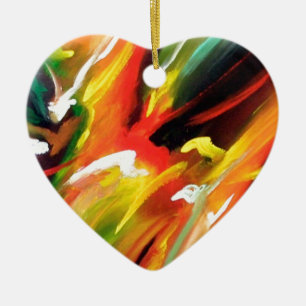 Abstract Expressionism Painting Ceramic Ornament