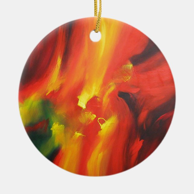 Abstract Expressionism Painting Ceramic Ornament (Front)