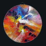 Abstract Expressionism Painting Dartboard<br><div class="desc">Abstract expressionism Painting in red,  yellow,  blue</div>