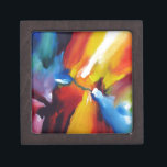 Abstract Expressionism Painting Keepsake Box<br><div class="desc">Red Yellow Green Blue Abstract Expressionism Painting</div>