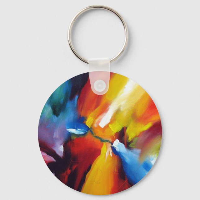 Abstract Expressionism Painting Keychain (Front)