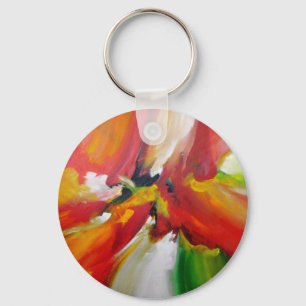 Abstract Expressionism Painting Keychain