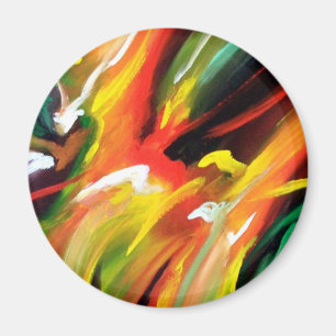 Abstract Expressionism Painting Magnet