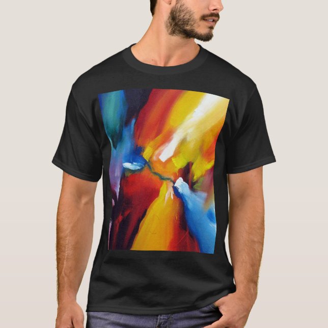 Abstract Expressionism Painting Modern Colourful T-Shirt (Front)