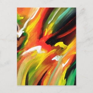 Abstract Expressionism Painting Postcard