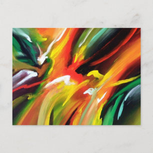 Abstract Expressionism Painting Postcard