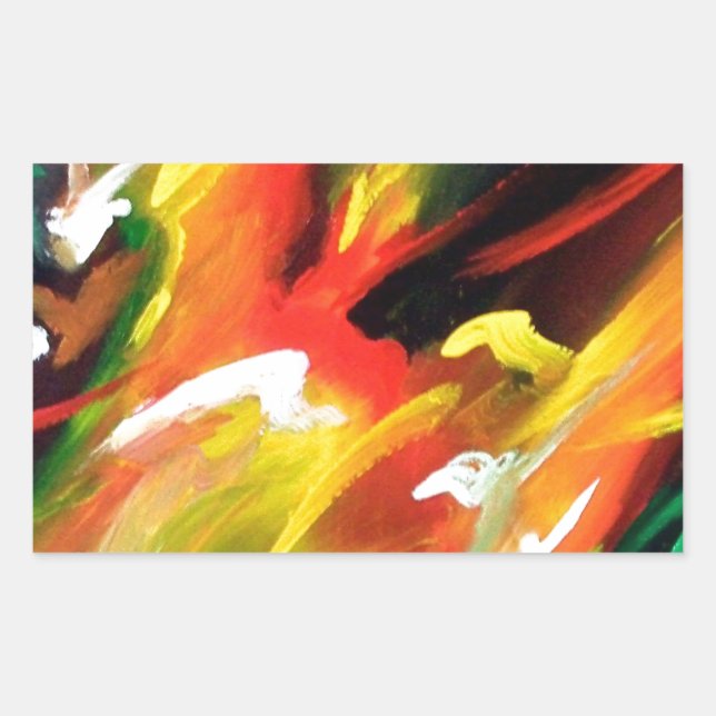 Abstract Expressionism Painting Sticker (Front)