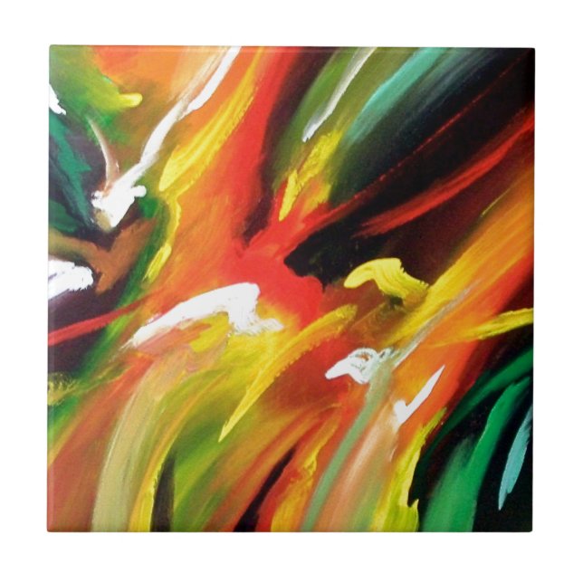 Abstract Expressionism Painting Tile (Front)