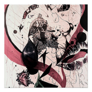 Abstract Expressionism Wall Art: Mixed Media  Poster