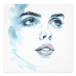 Abstract Expressionism Woman Portrait Photo Print