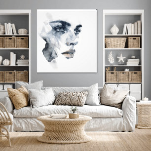 Abstract Expressionism Woman Portrait Photo Print