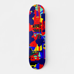 Abstract Expressionist 01 - Retro Skateboard