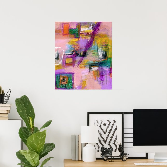 Abstract Expressionist Art Intuitive Painting Poster (Home Office)
