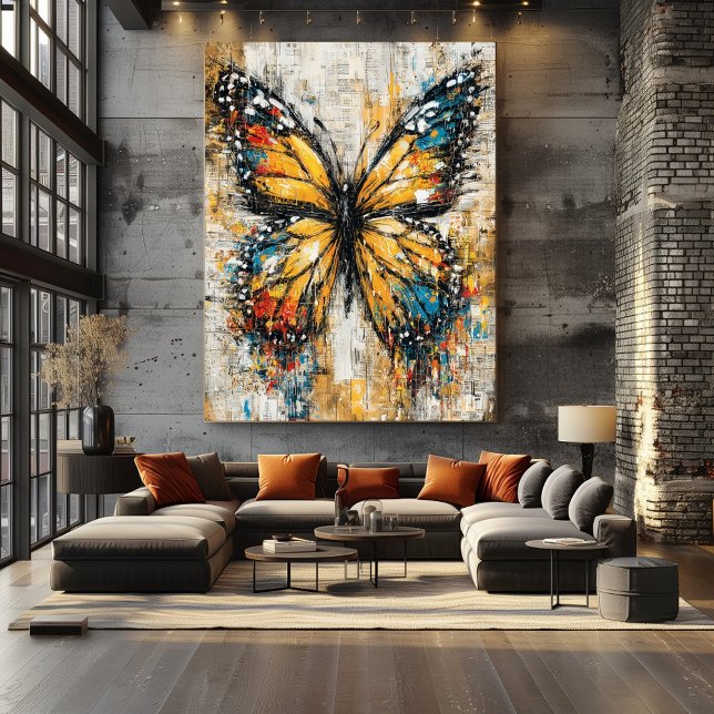 Abstract Expressionist Butterfly Painting Colourfu Poster (Creator Uploaded)
