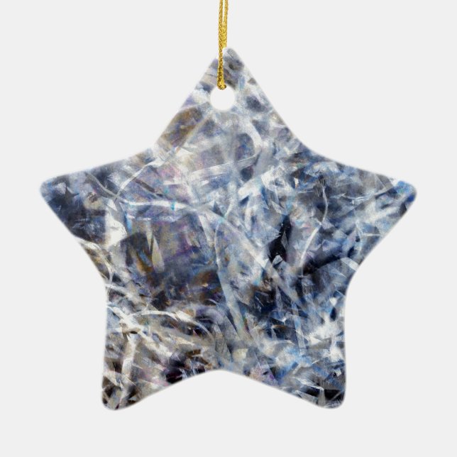Abstract Expressionist Dance 3 Square Ceramic Ornament (Front)