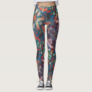 Abstract Expressionist Leggings