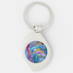 Abstract Expressionist Painting 1997 Keychain