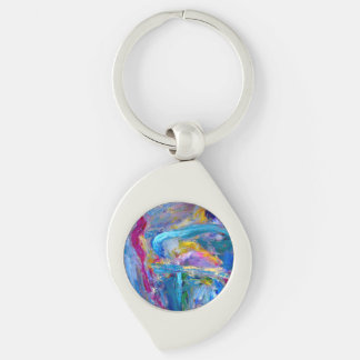 Abstract Expressionist Painting 1997 Keychain
