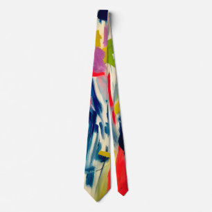 Abstract Expressionist Painting Design Paint Splat Tie