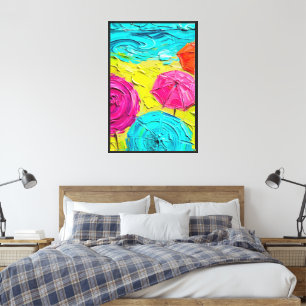 Abstract Expressionist Sunny Beach Canvas Print