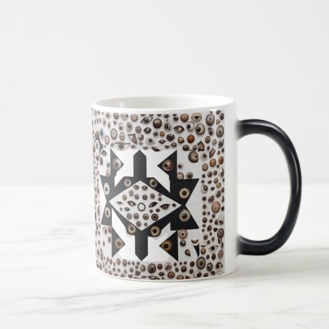 Abstract Eye Geometric Art – Colour Morphing Mug  (Right)