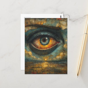 Abstract Eye Grunge Postcard