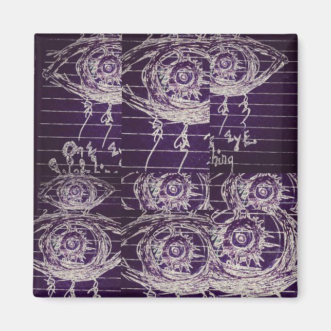 Abstract eye many eyes magnet (Front)