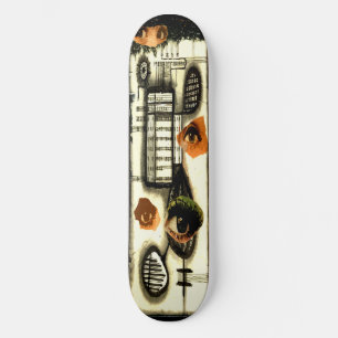 Abstract Eyes Skateboard