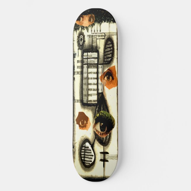 Abstract Eyes Skateboard (Front)