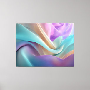 Abstract Fabric Texture in Pastel Tones Canvas Print
