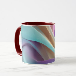 Abstract Fabric Texture in Pastel Tones Mug