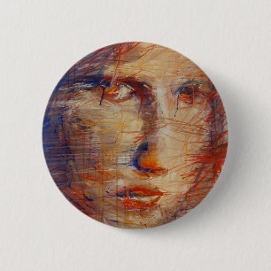 Abstract Face 2 Inch Round Button
