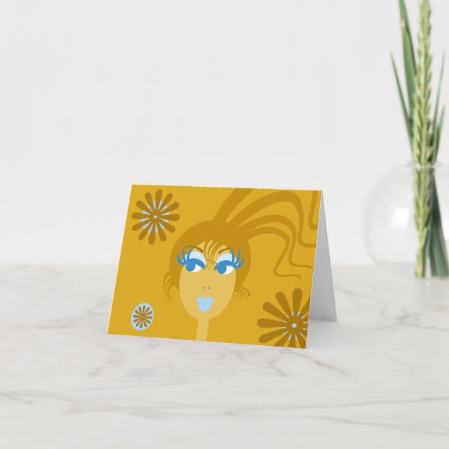 Abstract Face Blank Notecard (Front)