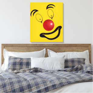 Abstract Face Clown Canvas Print