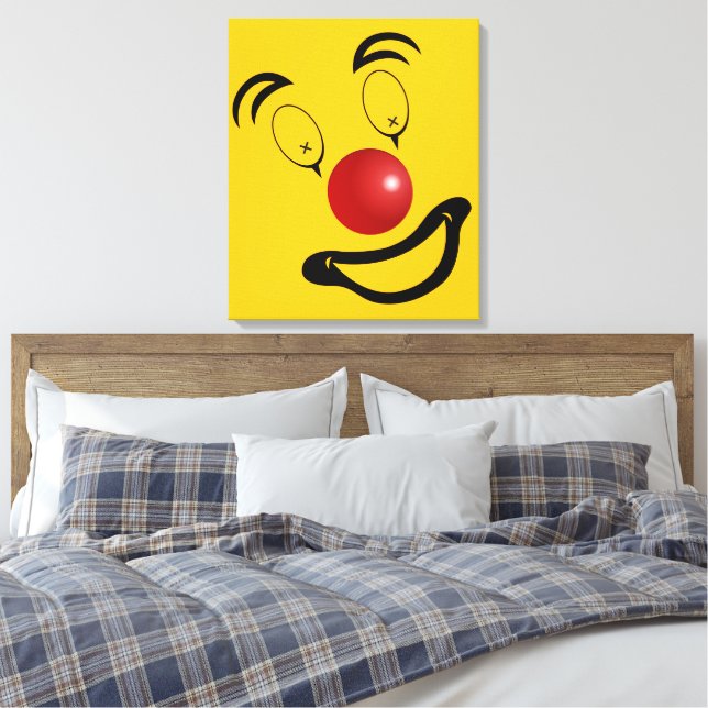 Abstract Face Clown Canvas Print (Insitu(Bedroom))